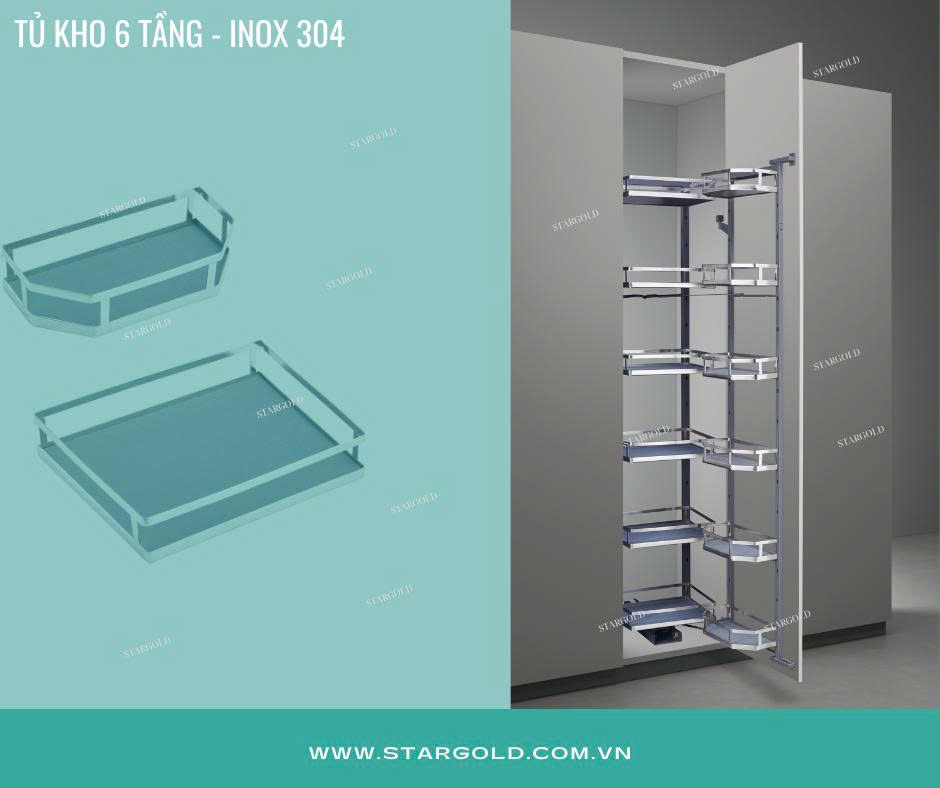 tủ kho 6t inox