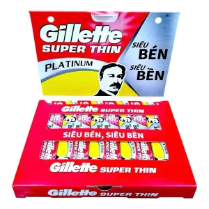 Hộp Lưỡi lam Gillette Super Thin hộp 10 lưỡi X 10h Lốc 10 hộp Lưỡi lam gillette GILLETTE SUPER THIN