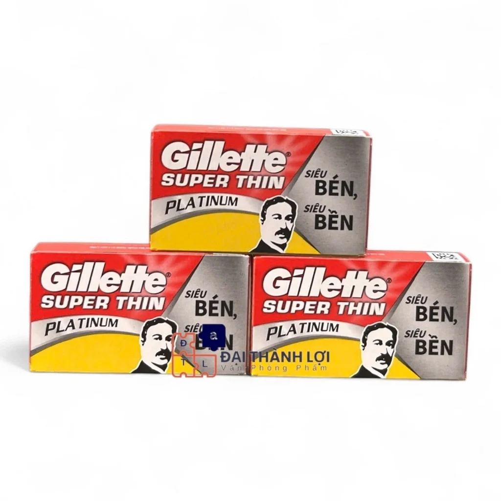 Hộp Lưỡi lam Gillette Super Thin hộp 10 lưỡi X 10h Lốc 10 hộp Lưỡi lam gillette GILLETTE SUPER THIN