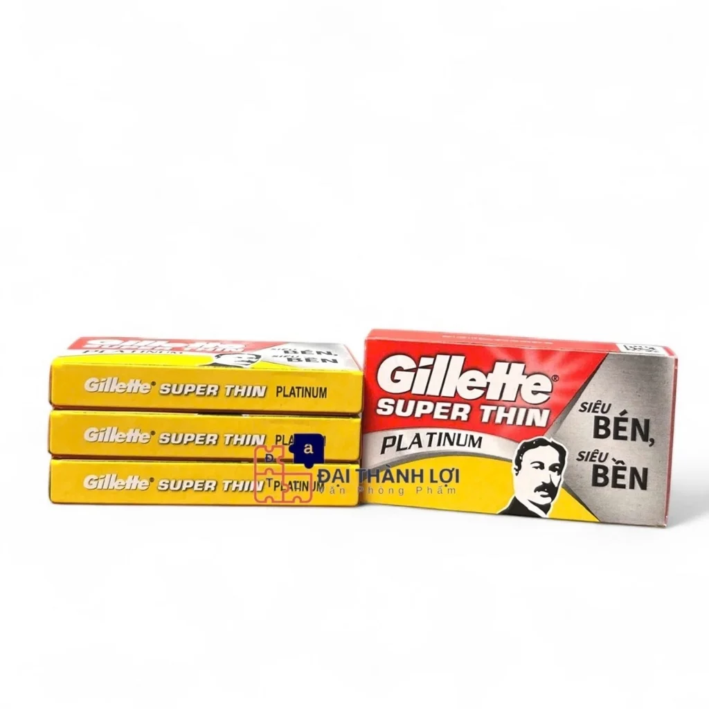 Hộp Lưỡi lam Gillette Super Thin hộp 10 lưỡi X 10h Lốc 10 hộp Lưỡi lam gillette GILLETTE SUPER THIN