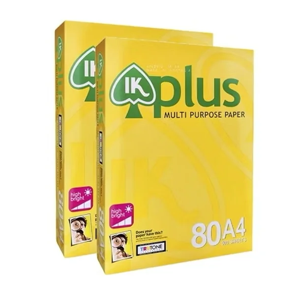 1 Ream 500 Tờ Giấy in văn phòng IK Plus 70gsm/80gsm Khổ A4/A5-Giấy In Trắng Mịn, In 2 Mặt Không Kẹt