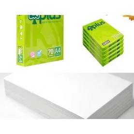 1 Ream 500 Tờ Giấy in văn phòng IK Plus 70gsm/80gsm Khổ A4/A5-Giấy In Trắng Mịn, In 2 Mặt Không Kẹt