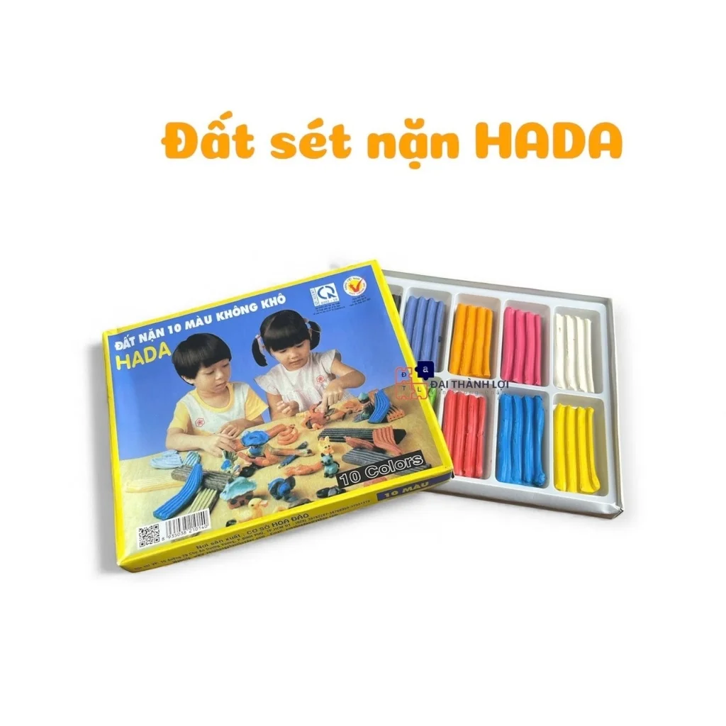 Đất Sét Nặn/ Đất Nặn Hình Thơm Hada / Hoa Đào Hộp 10 Màu
