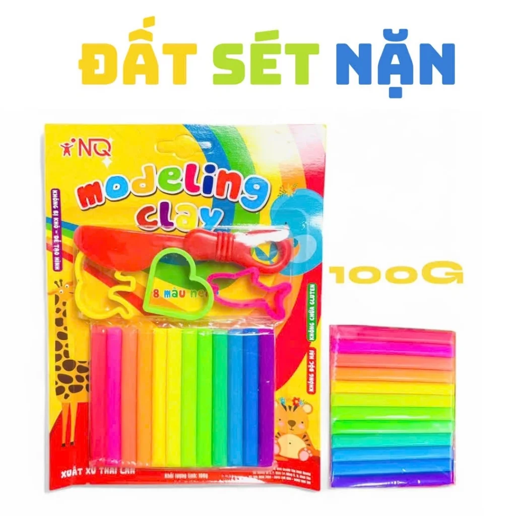 Đất nặn an toàn cho bé hàng thái lan mùi dễ chịu đất sét màu neon tươi sáng không độc không dính tay