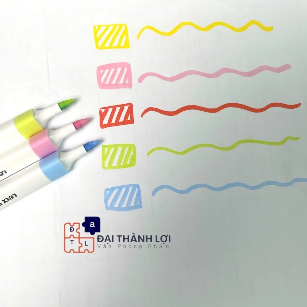 Bút Dạ / Bút Lông Màu Acylic/ Bút Màu Acrylic Marker 12 Màu Thân TAM GIÁC, Chống Nước