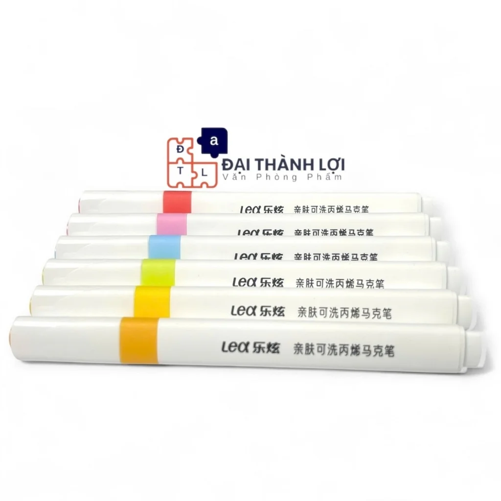 Bút Dạ / Bút Lông Màu Acylic/ Bút Màu Acrylic Marker 12 Màu Thân TAM GIÁC, Chống Nước
