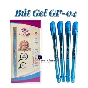 [GP04] HỘP 12 Cây Bút Bi / Viết Gel Nước / Bút Gel Nước Vâng Thiên G-Star GP 04 Ngòi Bi 0.5mm ( Mực Xanh, Tím, Đen, Đỏ)