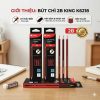 [K6218-6688] Vỉ 12 bút chì 2B kèm đầu tẩy - Bút chì viết chất liệu gỗ an toàn dễ gọt phù hợp với học sinh văn phòng