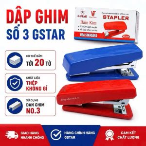 Máy bấm kim số 3 - 24/6 hiệu GSTAR 905 chất lượng tốt (dùng cho kim số 3 - 24/6)Máy bấm kim số 3 - 24/6 hiệu GSTAR 905 c