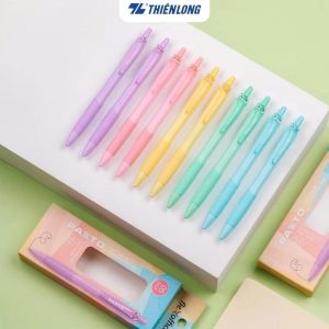 Hộp 5 Bút Gel bi Thiên Long FO-GELB039/VN ngòi 0.6mm 5 tone màu pastel, bút dạng mực dầu viết trơn êm