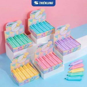 Combo 5 Bút Dạ Quang Lớn Thiên Long Flex office Pazto FO-HL009/VN - Màu Pastel Thời Trang, mực rửa được