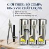 SỈ_Hộp 12 Cây COMPA Bút Chì Gỗ/ Compa Kẹp Chì Gỗ Thân Xám V90 Vẽ Kỹ Thuật Hình Tròn Dành Cho Học Sinh, Bền Đẹp
