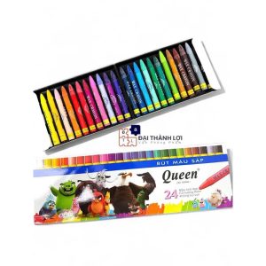 [WCR-024] Bút Sáp Màu 24 Màu Queen (Nữ Hoàng) Hàng Chính Hãng WRC-024 Có Hương Thơm, Màu Sáng, Tô Đẹp