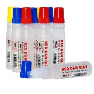 Combo 3 Chai Hồ Dán WinQ 30ml GL-01 An Toàn Không Mùi ,Keo Dán Giấy Đầu Gạt Nhanh Khô Cho Bé Và Học Sinh