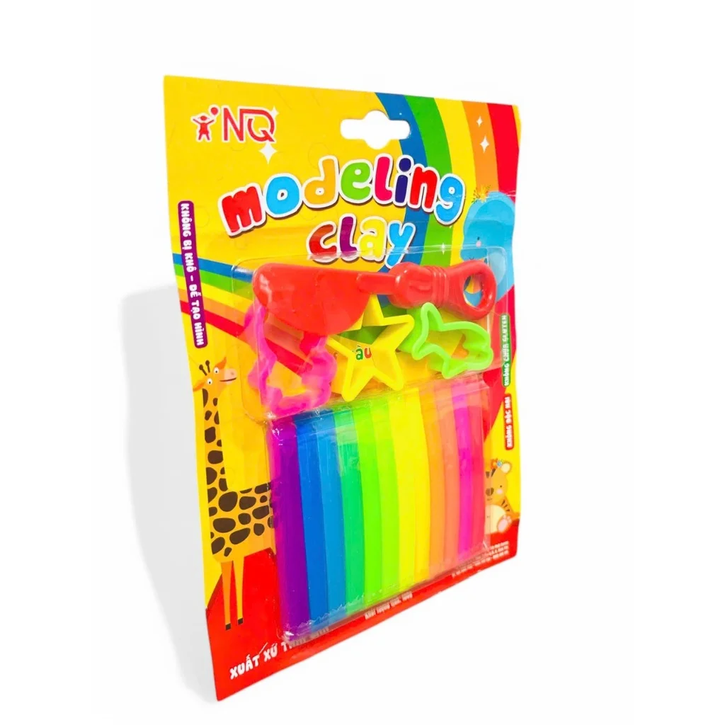 Đất nặn an toàn cho bé hàng thái lan mùi dễ chịu đất sét màu neon tươi sáng không độc không dính tay