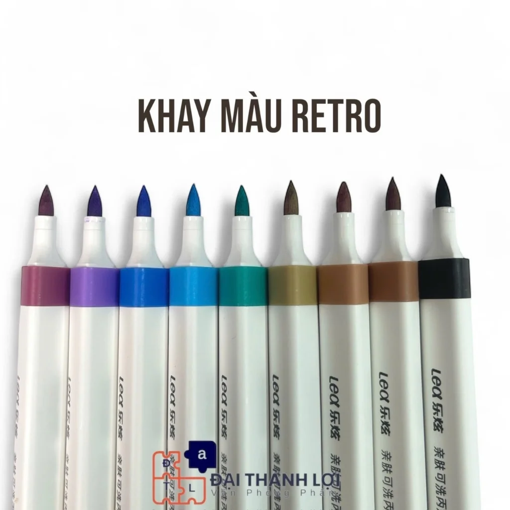 Bút Dạ / Bút Lông Màu Acylic/ Bút Màu Acrylic Marker - 24 Màu Thân TAM GIÁC, Chống Nước