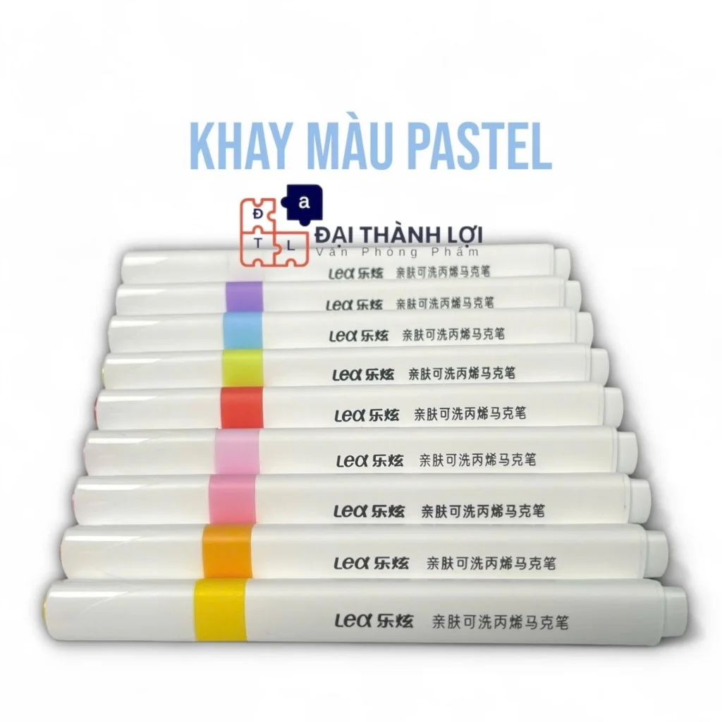 Bút Dạ / Bút Lông Màu Acylic/ Bút Màu Acrylic Marker - 24 Màu Thân TAM GIÁC, Chống Nước