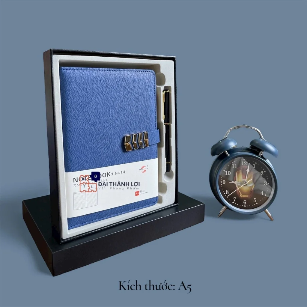 Sổ bìa da A5 kèm bút sang trọng lịch sự làm quà tặng 20-11 cho thầy cô giáo(Giao Mẫu Ngẫu Nhiên)