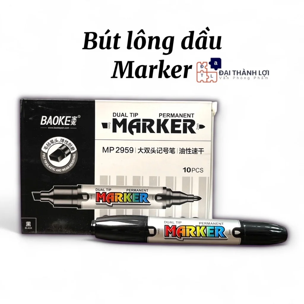 Bút Lông Dầu Baoke MP2959 – Mực Đậm, Bền Màu, Viết Đa Năng