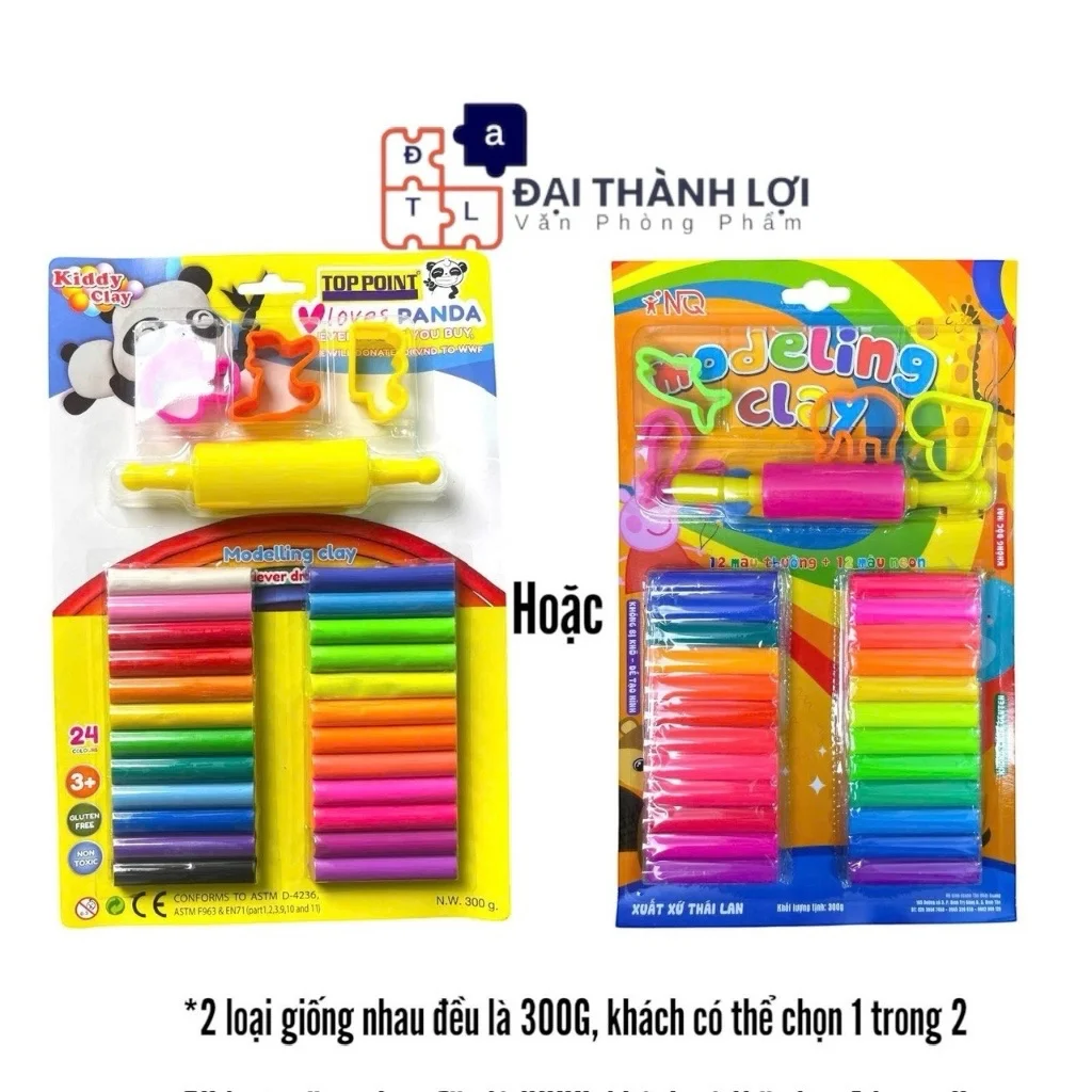 Đất nặn an toàn cho bé hàng thái lan mùi dễ chịu đất sét màu neon tươi sáng không độc không dính tay