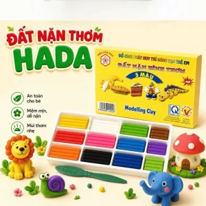 Đất Sét Nặn/ Đất Nặn Hình Thơm Hada / Hoa Đào Hộp 5 Màu