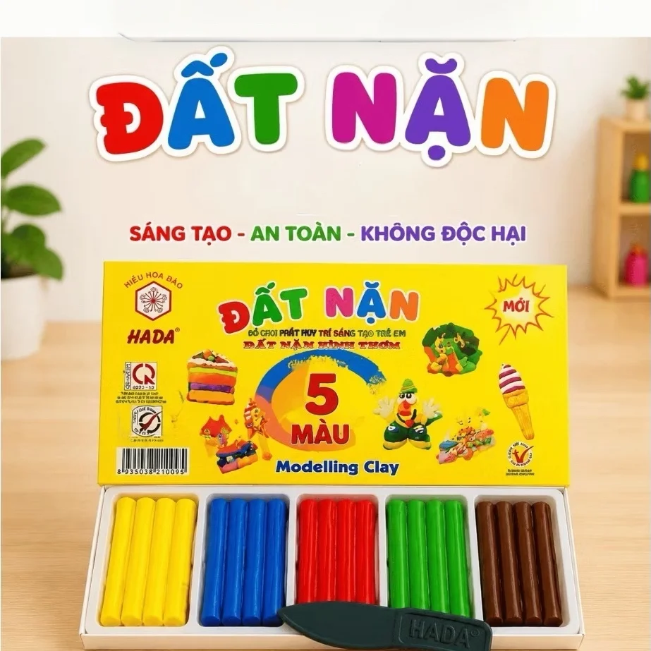 Đất Sét Nặn/ Đất Nặn Hình Thơm Hada / Hoa Đào Hộp 5 Màu