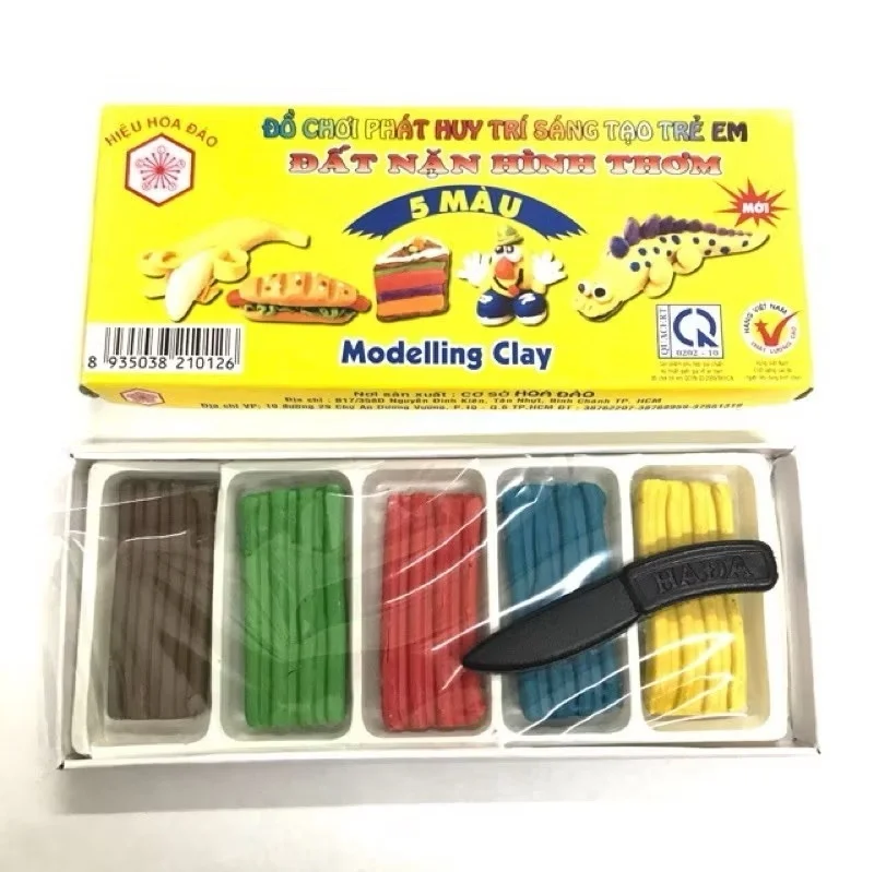 Đất Sét Nặn/ Đất Nặn Hình Thơm Hada / Hoa Đào Hộp 5 Màu
