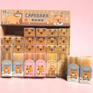 Gôm Tẩy Bút Chì Thỏi Hình CAPYBARA Dễ Thương, Loại Dày, Tẩy Siêu Sạch
