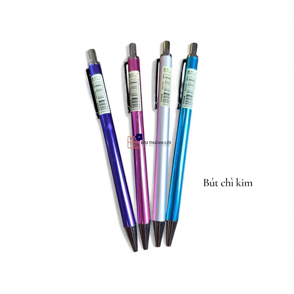 Bút Chì Bấm Kim Thay Ngòi 0.5MM Thân Xi Inox Kim Loại Chắc Chắn (Màu Ngẫu Nhiên)
