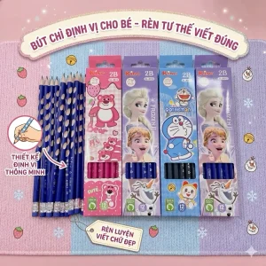 Bút Chì Định Vị Tay Cầm 2B Giúp Cầm Bút Đúng Tư Thế Không Mỏi Tay
