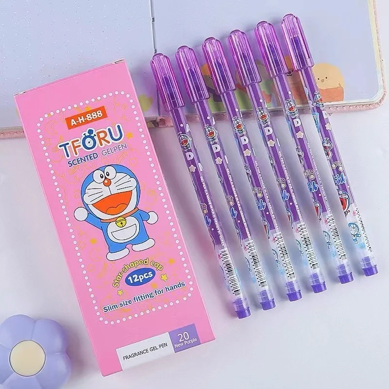 Bút Viết Gel Nước Mực Nho Thơm Ngòi 0.38mm Thoru/ Tforu Doreamon AH888 / VS999 (Mực Xanh, Tím)