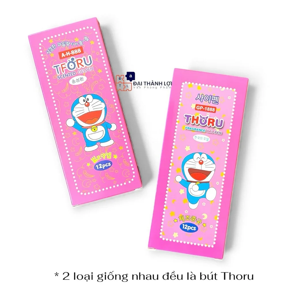 Bút Viết Gel Nước Mực Nho Thơm Ngòi 0.38mm Thoru/ Tforu Doreamon AH888 / VS999 (Mực Xanh, Tím)