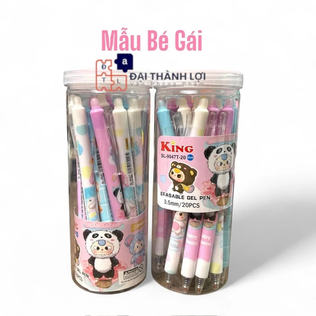 Bút Gel Bấm Xóa Được - Viết Gel Bấm Tẩy Xóa Ngòi 0.5mm Nhiều Mẫu Dễ Thương Mực Đều