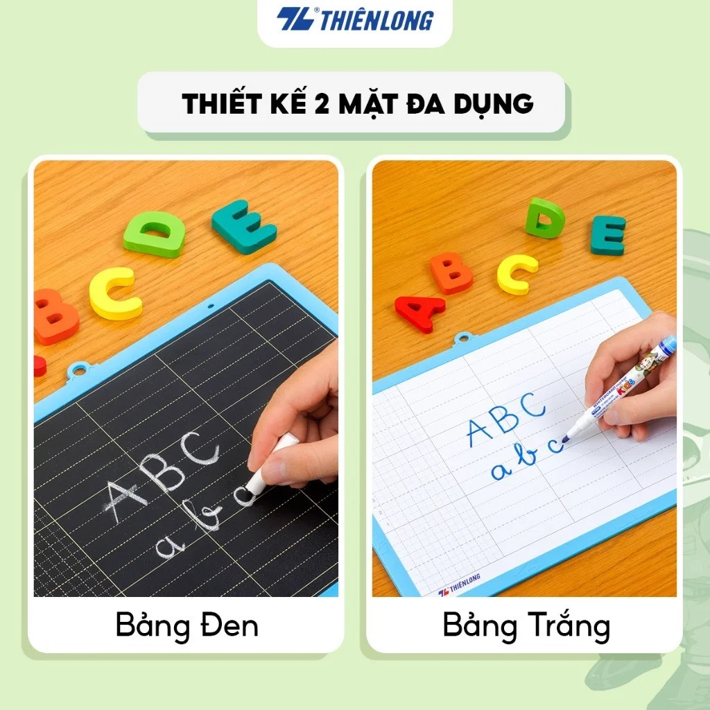 Bảng học sinh 2 mặt Thiên Long TP-B09/AK / B-023/AK Nhân vật Akooland thế giới học cụ thần kỳ
