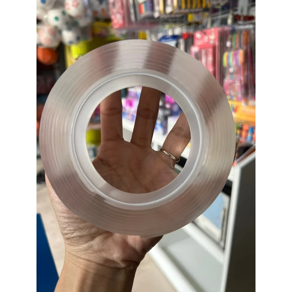 Băng Keo 2 Mặt Siêu Dính Đa Năng _Trong Suốt 2 Mặt Silicon Dài 3M, Dính Dồ Vật Trong Nhà
