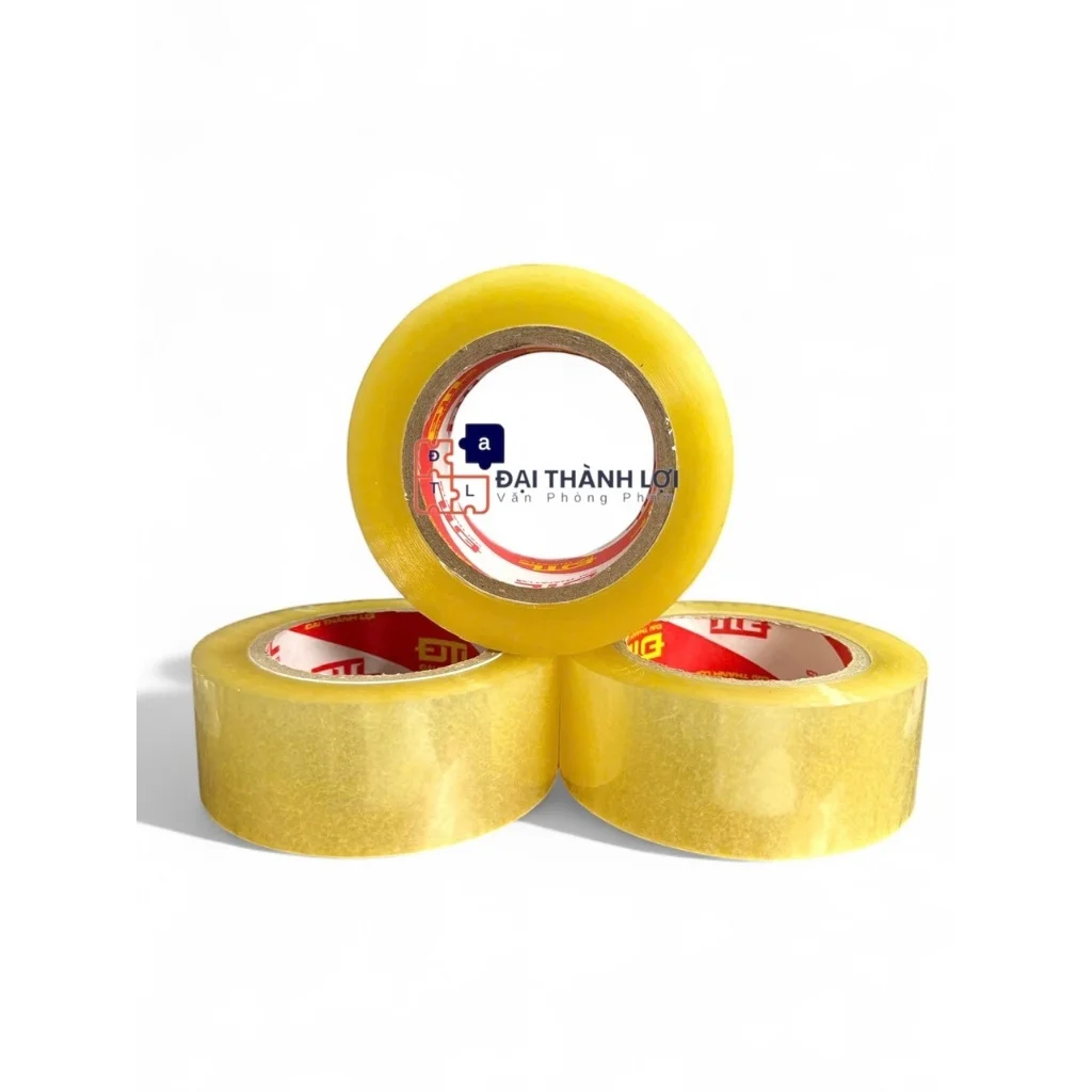 Băng keo trong, đục 200 yard 1kg8 (1 CÂY 6 CUỘN) LÕI MỎNG 5mm