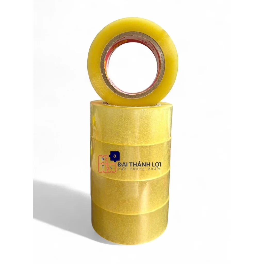 Băng keo trong, đục 200 yard 1kg8 (1 CÂY 6 CUỘN) LÕI MỎNG 5mm