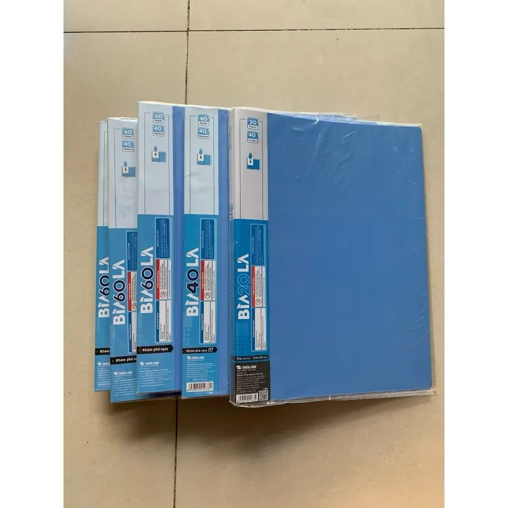 Bìa nhựa nhiều lá Thiên Long Loại 20/40/60/80/100 lá file lá a4 đựng hồ sơ CHÍNH HÃNG