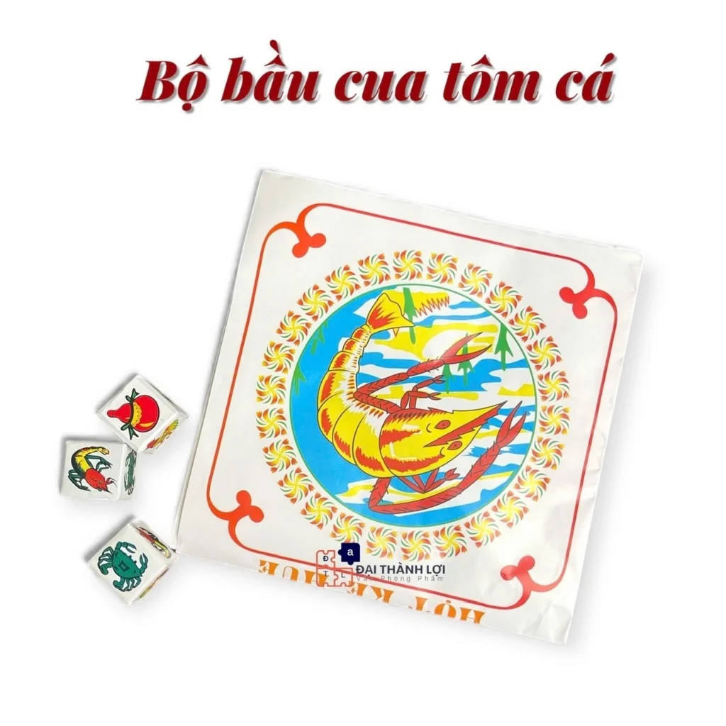 Bộ Bầu Cua Tôm Cá (Hột Xốp) hàng Việt Nam Xúc Xắc bằng Xốp, Đồ chơi ngày tết