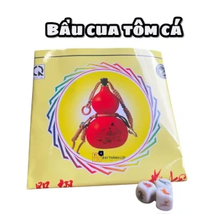 Bộ bầu tôm cua cá CAO CẤP xúc xắc nhựa đặc, bàn cờ gấp gọn tiện lợi Trung Lê đồ chơi ngày tết