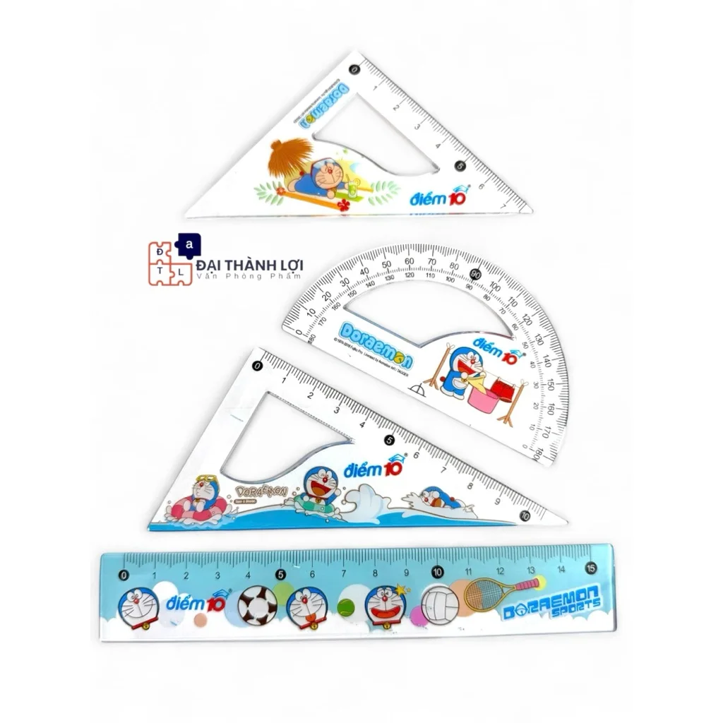 Bộ Thước 4 Món Thiên Long DORAEMON Điểm 10 TP-SR09/DO