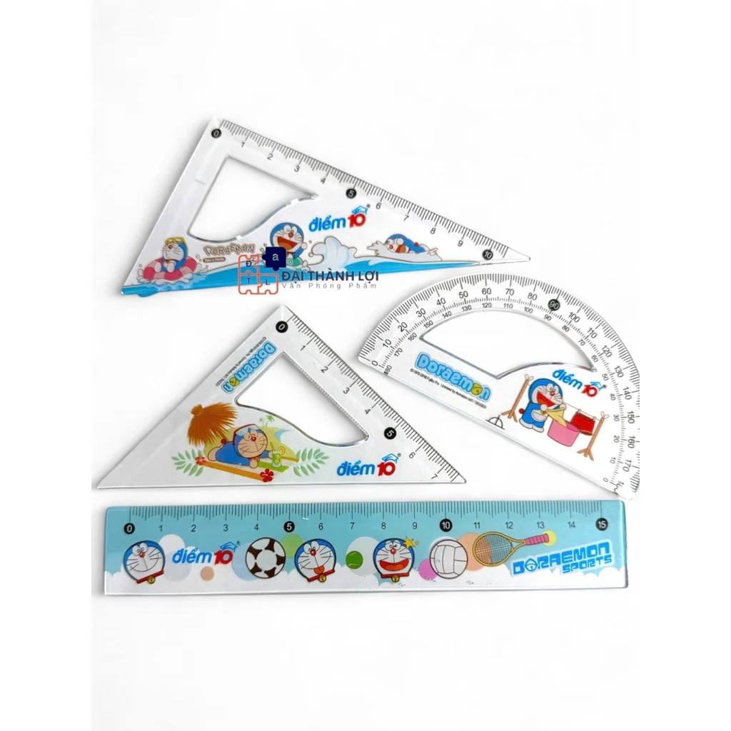 Bộ Thước 4 Món Thiên Long DORAEMON Điểm 10 TP-SR09/DO