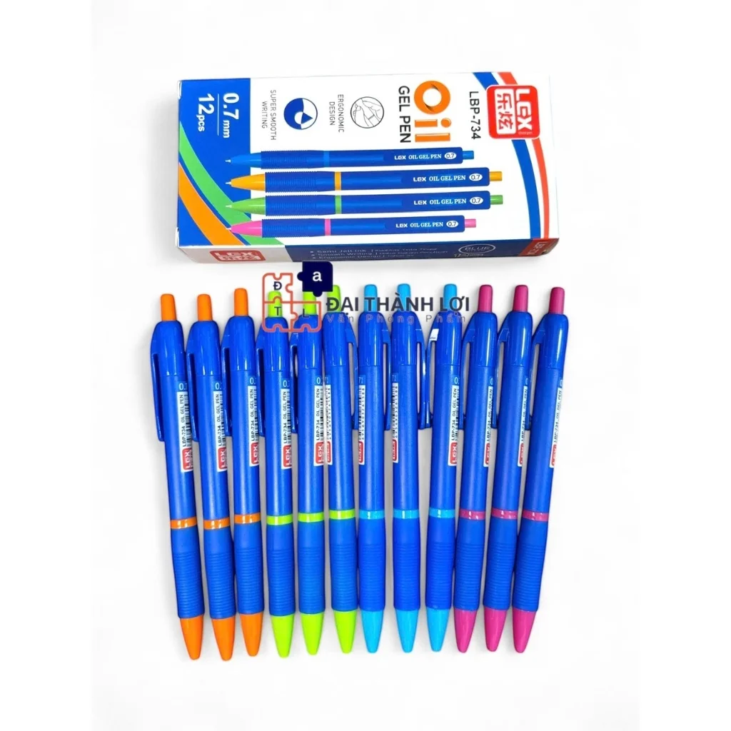 Bút bi OIL GEL PEN LBP-734 ngòi 0.7mm I Bút Bi viết được trên nhiều chất liệu