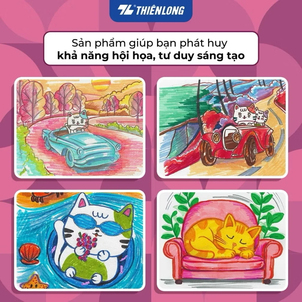 Bút lông màu Fiber Pen Thiên Long Colokit FP-C03 20 màu - Bút lông màu, bút dạ rửa được, mực an toàn tiêu chuẩn Châu Âu
