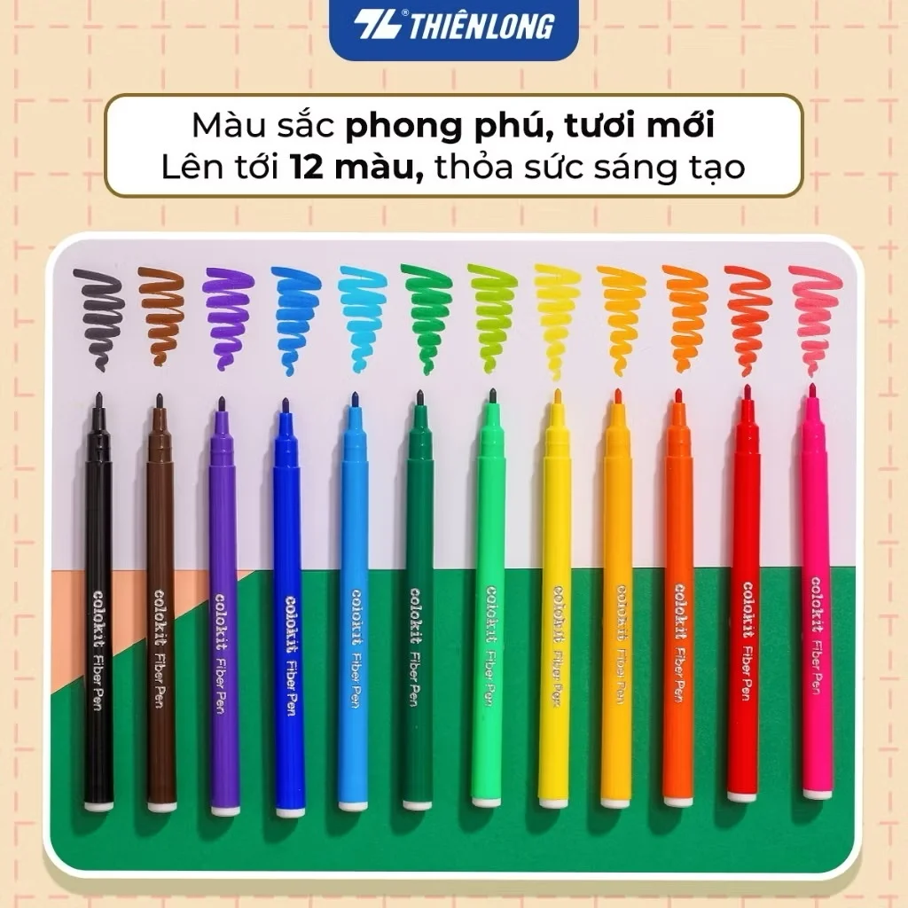 Bút lông màu Thiên Long Fiber Pen Colokit FP-01