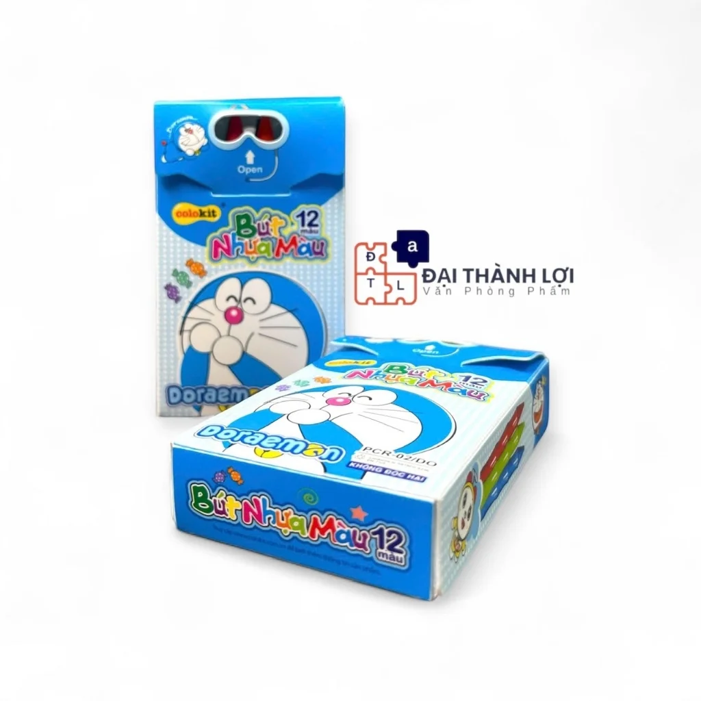 BÚT NHỰA Thiên Long 12 MÀU DORAEMON PCR-02
