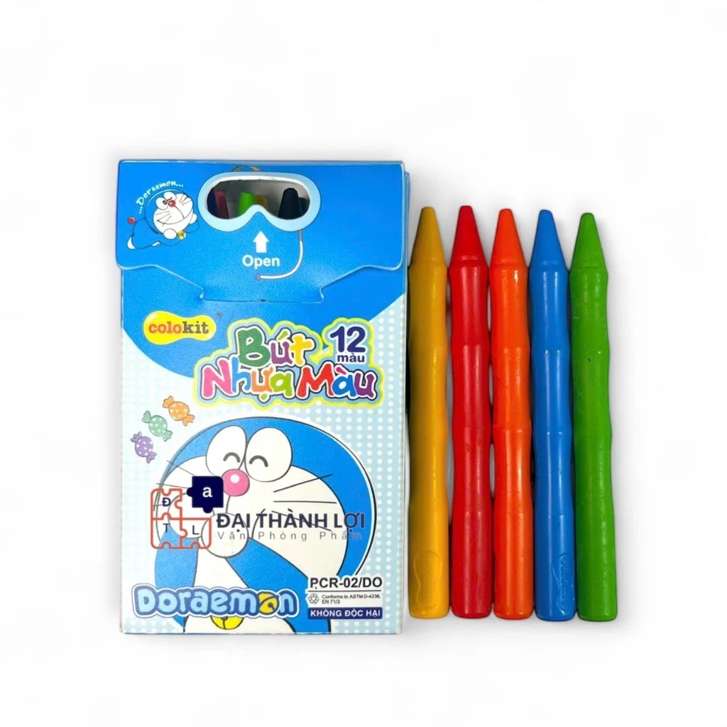 BÚT NHỰA Thiên Long 12 MÀU DORAEMON PCR-02