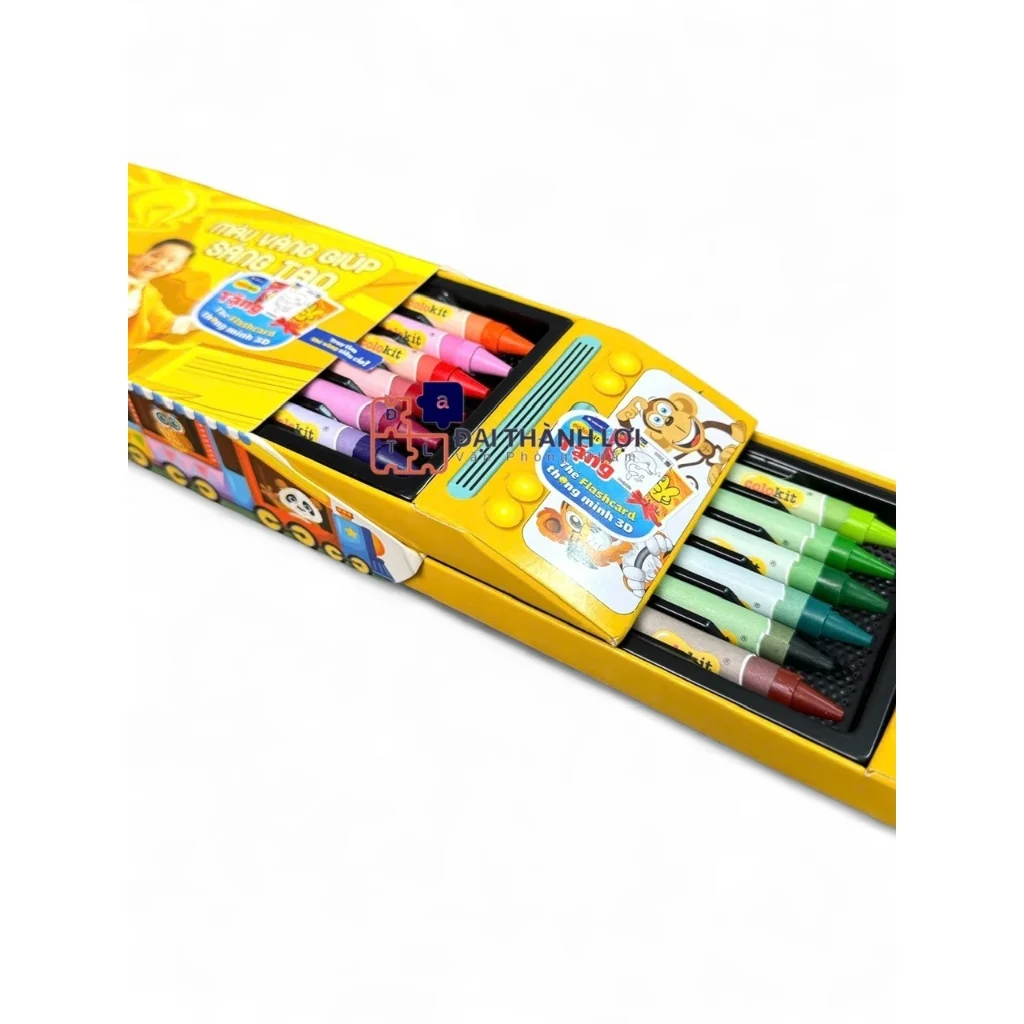 Bút Sáp Màu Colokit CR-C021 24 Màu tươi sáng, màu sáp mịn, an toàn cho bé tô màu, học tập mỹ thuật