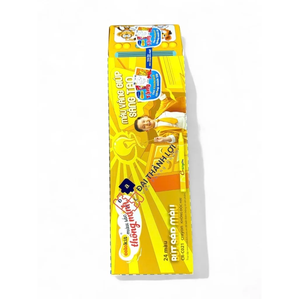 Bút Sáp Màu Colokit CR-C021 24 Màu tươi sáng, màu sáp mịn, an toàn cho bé tô màu, học tập mỹ thuật