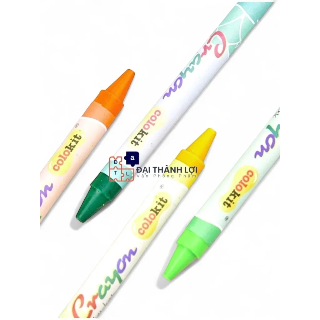 Bút Sáp Màu Colokit CR-C021 24 Màu tươi sáng, màu sáp mịn, an toàn cho bé tô màu, học tập mỹ thuật